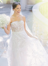 C2022-SA202 - strapless beaded embroidery a-line wedding gown