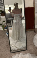 C2022-ALO338  off the shoulder a-line sparkly wedding gown