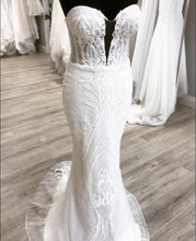 C2023-sos377 sexy strapless fitted sheath wedding gown