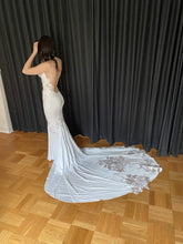 C2023-cn71 sleeveless cowl neck fitted wedding gown