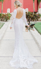 C2023-SSaa9 - couture beaded long sleeve sexy sheer back wedding gown