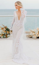 C2023-SSaa9 - couture beaded long sleeve sexy sheer back wedding gown