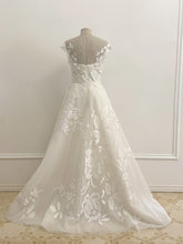 C2022-O997  Short Cap sleeve a-line wedding gown