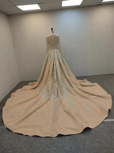C2021-MHidalgo - Embroidered sheer long sleeve wedding gown