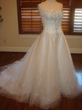 Style D2012 - strapless a-line petite formal organza ball gown wedding dress