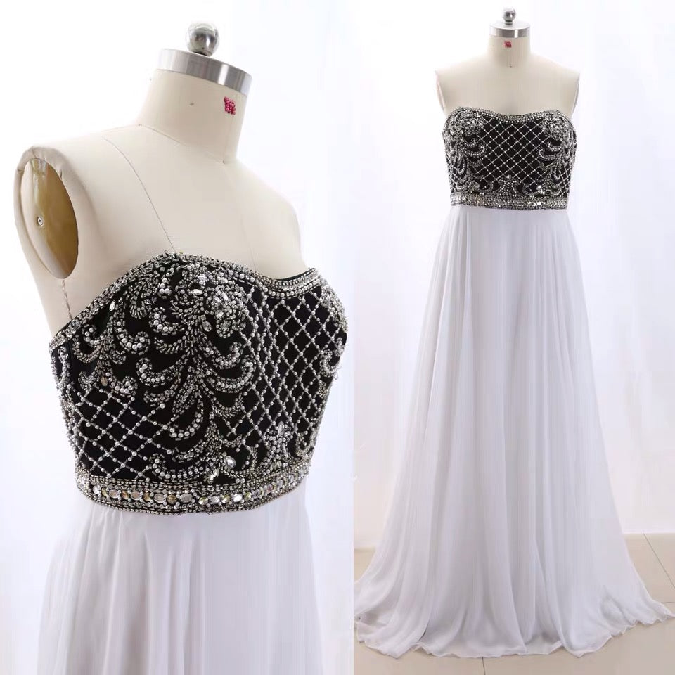 Style #IMG_8526 - Strapless Plus Size Empire waist Evening Gown