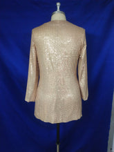 Gold sequin beaded long sleeve pant suit