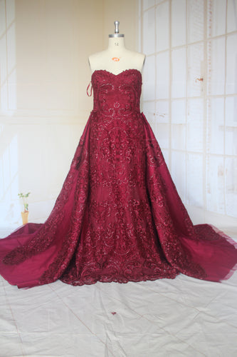 Style C2021-LakeshaM - Red plus size wedding gown