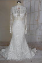C2021-Vestido de novia replicado de manga larga Heiss