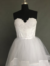 Strapless Sheer Skirt Wedding Dress