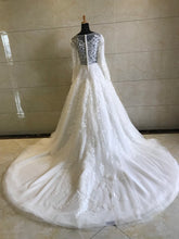 Style DOL-Y002 Long sleeve illusion bodice wedding gown