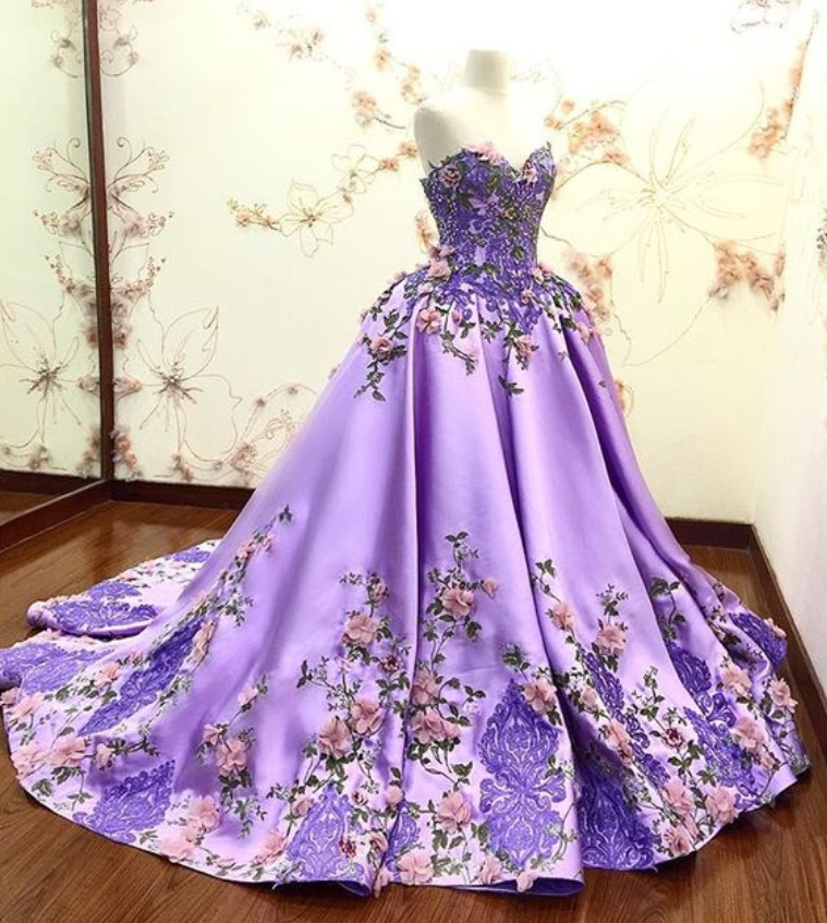 Purple on sale ball gown